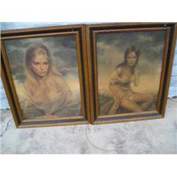 Pair of framed prints