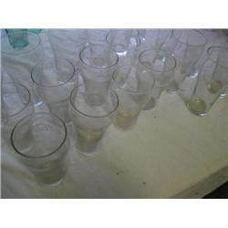 Clear Coca-Cola glasses