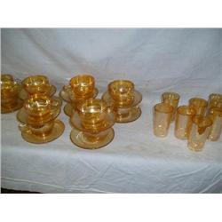 Small juice glasses, cups/saucers