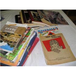 Gun mags, color book, Texas books