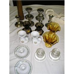 Lg. lot of candleholders