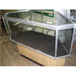 Lighted glass display cabinet
