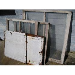 Old windows and ceiling tins