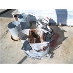 galvanized mop buckets and feeders
