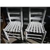 Image 1 : Pr. Of white ladder back chairs