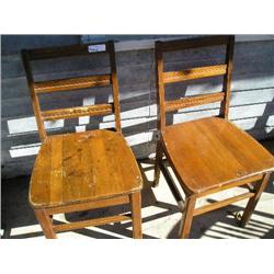 Pr. Of solid wood chairs