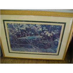 Large framed boat picture