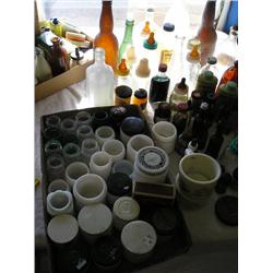 Large amount of old medicine bottles