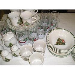 Large lot of Christmas dishes