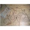 Image 1 : Ice tongs, and hooks in metal crate