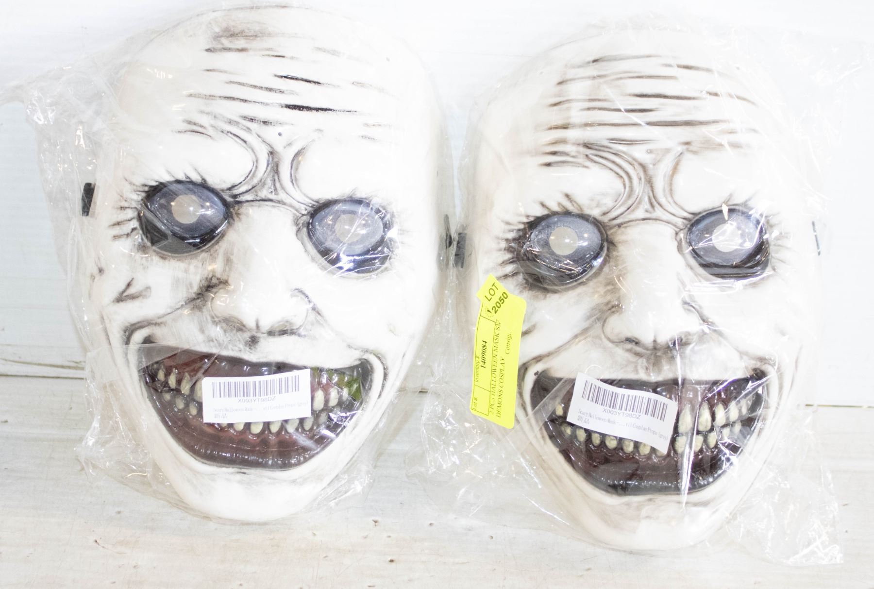 Masque Halloween Démon Souriant En Latex - Cosplay Effrayant - Pour Carnaval, Fête Déguisée - Taille Adulte - 11