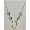 Image 1 : 8)  PEAR SHAPED SCOLECITE NECKLACE WITH