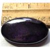 Image 1 : 24)  DEEP PURPLE OVAL 79 CT AMMOLITE GEMSTONE