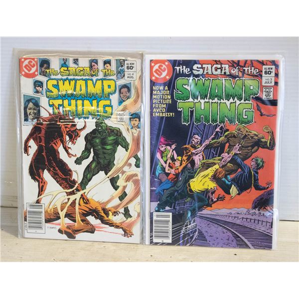 DC THE SAGA OF THE SWAMP THING #3, 4 COMIC LOT