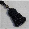 Image 1 : BLACK OBSIDIAN BUDDHA PENDANT NECKLACE