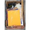 Image 1 : LONG BOX OF OFFICE SUPPLIES