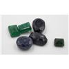 Image 1 : #27- GREEN EMERALD & SAPPHIRE GEMSTONES 77.05 CT