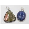 Image 1 : #63-NATURAL UNAKITE &  LAPIS LAZULI    PENDANT