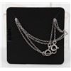 Image 1 : #67-STERLING SILVER NECKLAC  18"/2 PCS