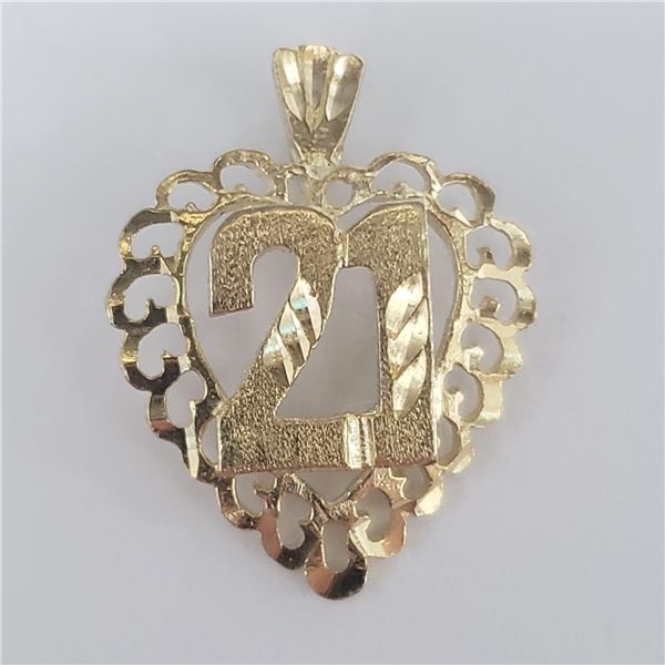 BZ1924-99L 10K 1.1G HEART PENDANT