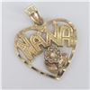 Image 1 : BZ1924-97L 10K 1G HEART PENDANT