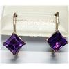 Image 1 : BZ1924-70L SILVER AMETHYST 5MM EARRINGS