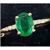 Image 1 : BZ1924-51L 10K EMERALD(0.9CT) DIAMOND(0.05CT) RING