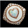 Image 1 : BZ1924-82L SILVER CREATED OPAL AND CZ RING