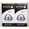 Image 1 : 2 PACK WEEHEY STAINLESS STEEL FILLABLE COFFEE CAPS