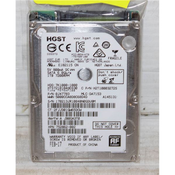 NEW HGST 1TB 7200RPM INTERNAL HARD DRIVE