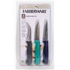 Image 1 : NEW FARBERWARE 3PC PARING KNIFE SET