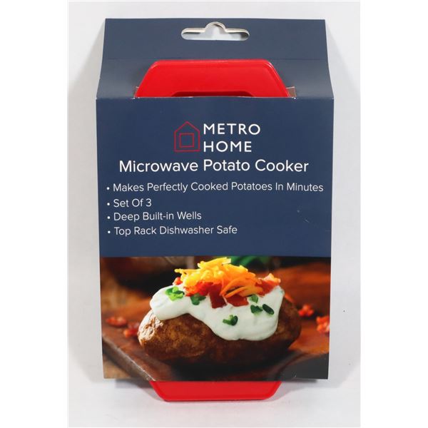 NEW 3 PACK MICROWAVE POTATO COOKER KITCHEN GADGET