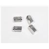 Image 1 : NEW 4 PC SILVER TONE TIRE VALVE COVERS