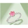 Image 1 : 1 CT GRA CERTIFIED PINK MOISSANITE 925 ST. SILVER
