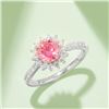 Image 1 : 1 CT GRA CERTIFIED PINK MOISSANITE 925 ST. SILVER