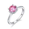 Image 2 : 1 CT GRA CERTIFIED PINK MOISSANITE 925 ST. SILVER