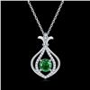 Image 1 : "MAGIC" 1CT GOURD SHAPE LAB EMERALD 925 ST SILVER