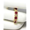 18)  GOLD TONE WITH RED AND CLEAR CZ BAND STYLE