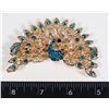 Image 1 : NEW PEACOCK RHINESTONE FRENCH CLIP