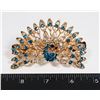 Image 2 : NEW PEACOCK RHINESTONE FRENCH CLIP