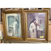 Image 1 : PAIR OF VINTAGE FRAMED PRINTS NUN PLAYING MUSICAL