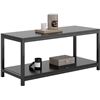 Image 1 : NEW ASSEMBLED BLACK COFFEE TABLE 2 TIER