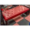 Image 1 : RED UPHOLSTERED BENCH H-18" W-19" L-47"