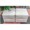 Image 1 : LOT OF TWO WHITE BOX STOOLS H-12" W-12.5" L-12.5"