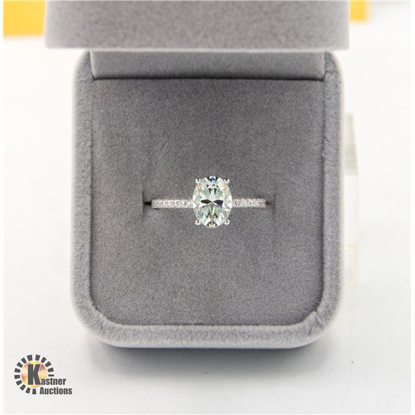 2.00 CT GRA CERTIFIED MOISSANITE VVS D OVAL