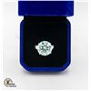 Image 1 : 10.60 CT ROUND CUT BLUE MOISSANITE SET IN