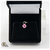 Image 1 : 10KT YELLOW GOLD PENDANT WITH 0.50 CT PINK