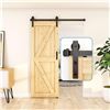 Image 1 : NEW KEKOO BARN DOOR HARDWARE WITH 6 FOOT TRACK