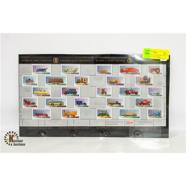 1993/96 CANADA HISTORIC LAND VEHICLES STAMP SHEET