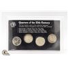 Image 2 : OLD CANADA SILVER COMMEM. 25c COIN SET IN HOLDER